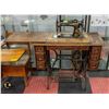 Image 3 : ANTIQUE SINGER SEWING MACHINE WITH CABINET