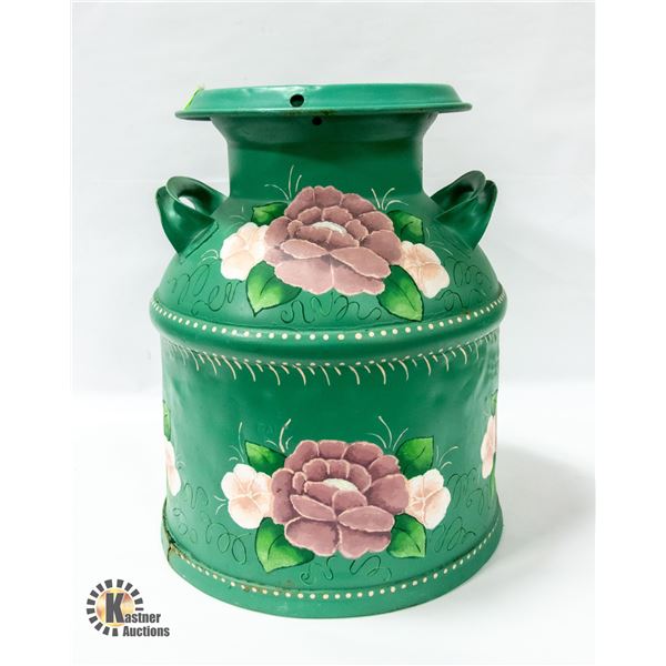 PAINTED MILK JUG H-16.5"