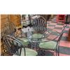 Image 1 : ROUND GLASS DINING ROOM TABLE WITH 4 CHAIRS