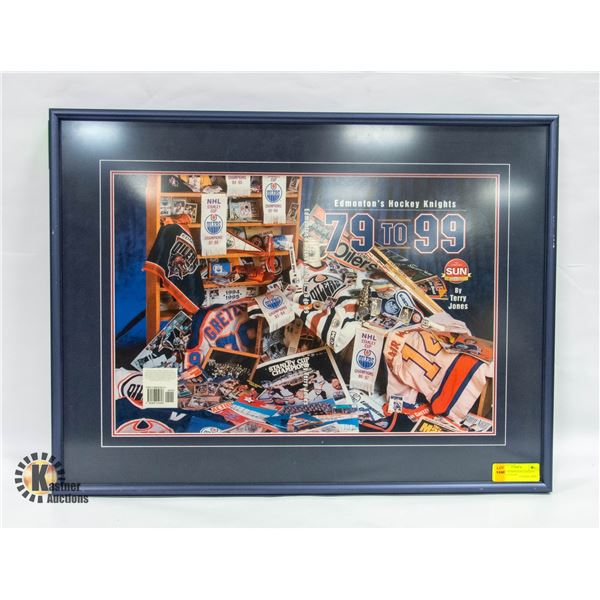 FRAMED  EDMONTON'S HOCKEY KNIGHTS 79 TO 99 