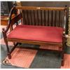 Image 1 : WOOD HIGH BACK HALLWAY BENCH 37" X 20" X 35"