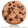 Image 1 : 180CM CHOCOCHIP COOKIE PRINT FUNNY FOOD BLANKET