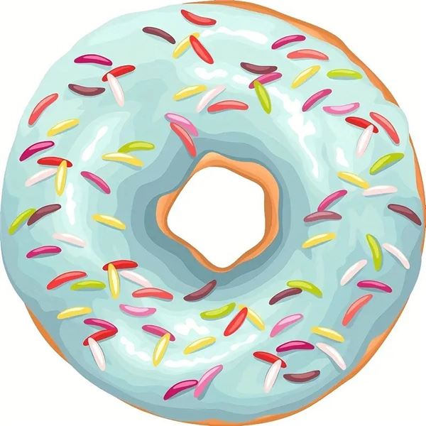 180CM GREEN DONUTS PRINT FUNNY FOOD BLANKET