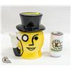 Image 1 : VINTAGE MR PEANUT COOKIE JAR H-9" WITH LID