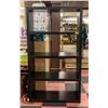 Image 1 : BLACK 4-SHELF STORAGE DISPLAY/BOOKS/