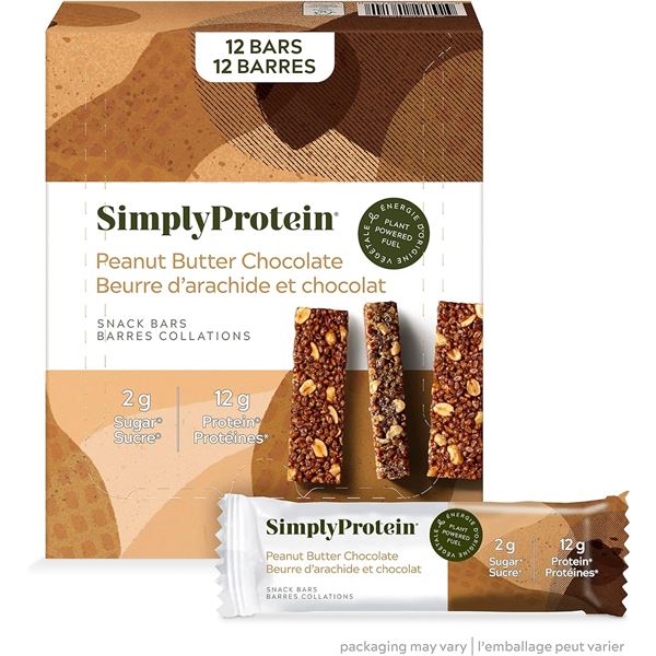 NEW BOX OF 12 SIMPLY PROTEIN PEANUT BUTTER