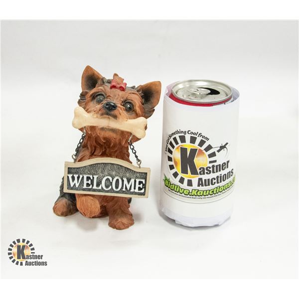 CERAMIC YORKIE STATUE APPROX H-5.5"
