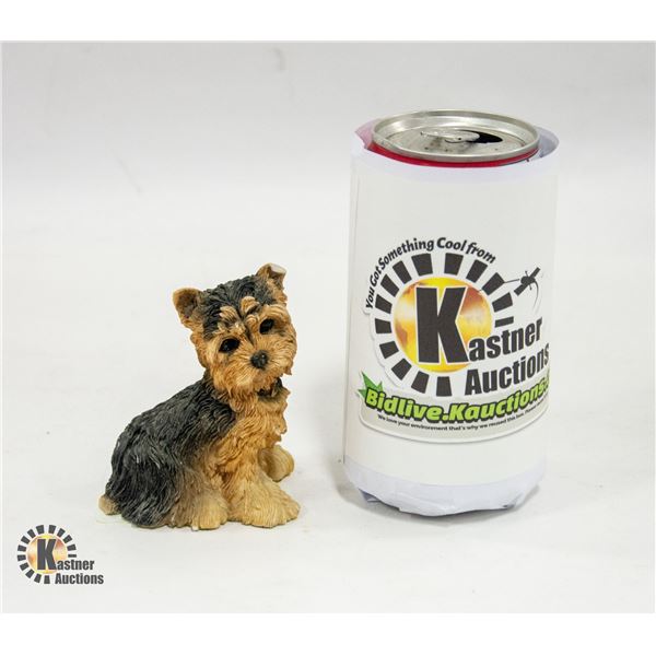 CERAMIC YORKIE STATUE APPROX H-3" CHIPPED EAR