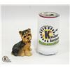 Image 1 : CERAMIC YORKIE STATUE APPROX H-3" CHIPPED EAR