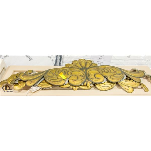 GOLD TONED DECORATIVE WALL ART