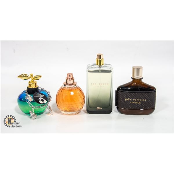 LOT OF 4 MEN/WOMENS EAU DE