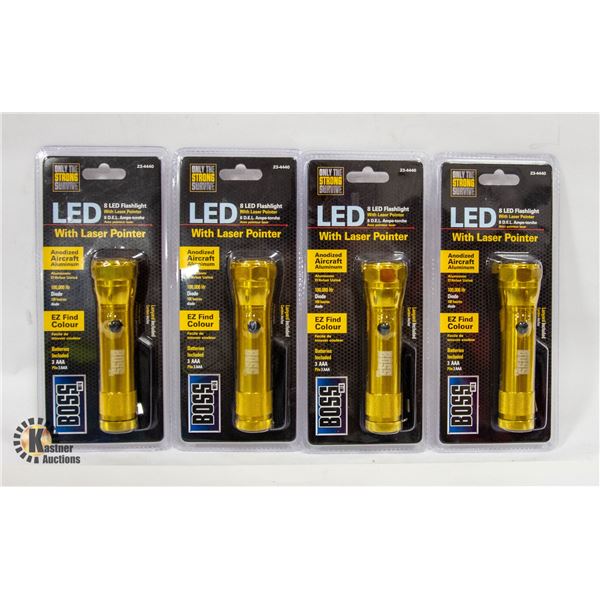 NEW (4) LED 8 FLASHLIGHTS