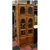 Image 1 : SOLID OAK FRONT CABINET H-76" W-19" L-29.75"