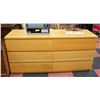 Image 1 : WOOD TONE DRESSER W/6 DRAWERS H-30.5" W-19"
