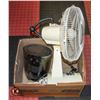 Image 1 : AIR SOURCE AIR PURIFIER, TABLE FAN AND LAMP