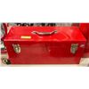 LARGE RED TOOL BOX AND CONTENTS