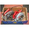 BOX WITH TWO SKIL 7 1/4"-CIRCULAR SAWS WITH