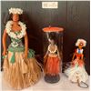 Image 1 : Three Vintage Antique Collectible Hula Girls