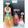 Image 2 : Three Vintage Antique Collectible Hula Girls