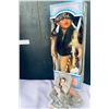 Image 4 : Northern Plains Native American Decorative Cradle Board with Avon International Indigenous Doll