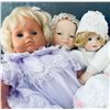 Image 2 : Wooden Baby Crib Full Of Soft Sculpture Baby Dolls and Collectible Antique Babies