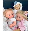 Image 3 : Wooden Baby Crib Full Of Soft Sculpture Baby Dolls and Collectible Antique Babies