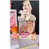 Image 3 : Lots to Love Babies and Baby Darling with multiple mini collectibles and Music Box Doll