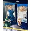 Image 1 : Two Brand New Genuine Porcelain Hand Crafted Dolls Certificate incl with Victorian Miniatures