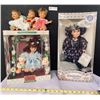 Image 1 : Classic Treasures And Kimberly Collection Brand New in the box Porcelain Dolls plus 3 miniatures