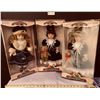 Image 1 : Victorian Collection Genuine Porcelain Dolls X 3 Brand New in the Box