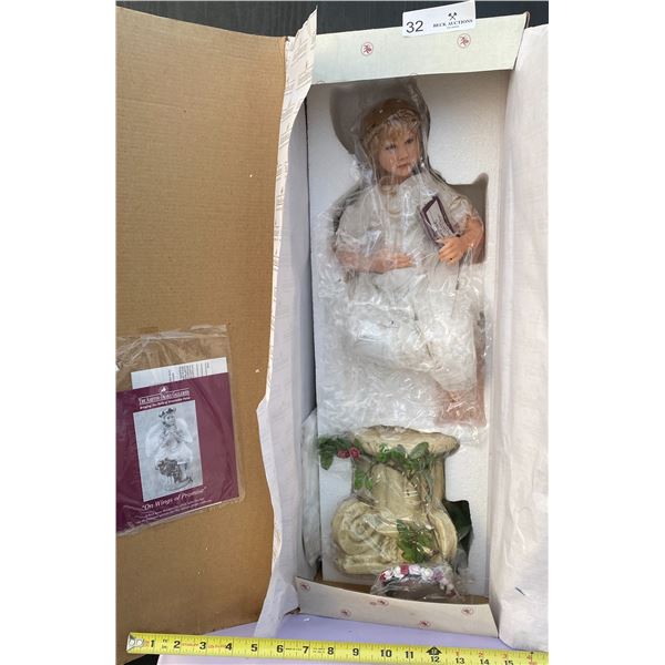 The Ashton Drake Galleries On Wings of Promise by Julie Fischer Doll On Pedistal Collectible