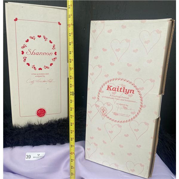 The Hamilton Collection Kaitlyn and Heritage Doll Shannon Porcelain Fine Sculpted brand new dolls