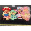Image 1 : Four Vintage Crocheted Cutie Ice Cream StrawBerry Short Cake Dumpling Dolls