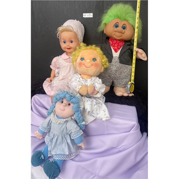 Precious Hugs HuggaBunch 18H Plush Doll Kenner and Large Troll Doll plus more collectible items