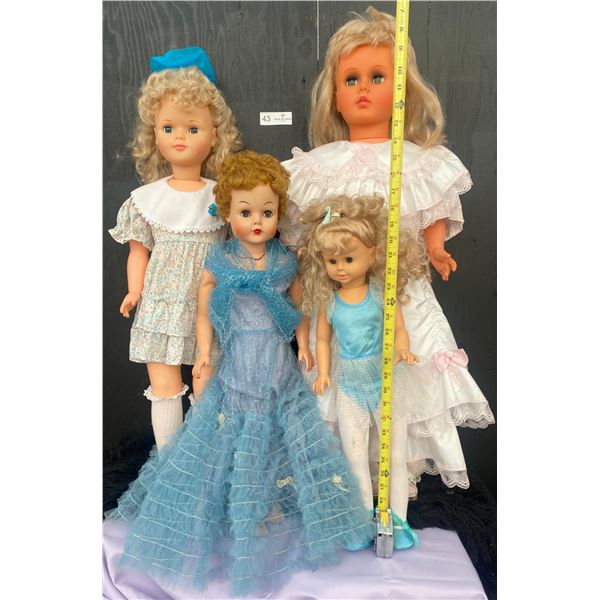 Four Antique 1950s Deluxe Dolls  Debbie Darling Ballerina  and More