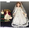 Image 3 : Five Collectible Porcelain Dolls  Clown Bride Victorian Devine Keepsakes Gently Used