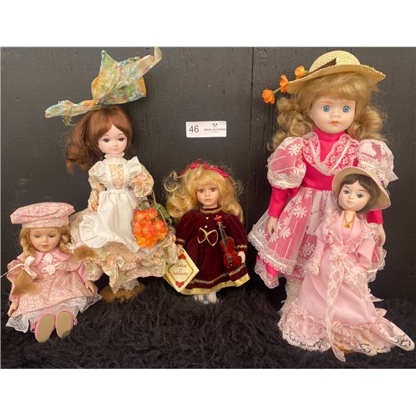 High End Porcelain Dolls And Lace Victorian Rare collectibles