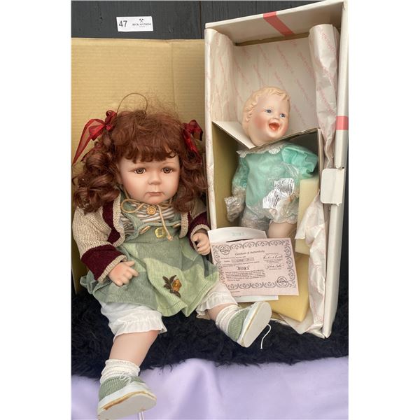 Large Baby Size Toddler Jessie Doll and Vintage 1989 Edwin Knowles Yolanda Bello picture perfect