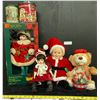 Image 1 : Anne Geddes Baby Santa Doll 16H with Holiday Collection Porcelain Doll plus plush Bear and mini