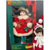 Image 2 : Anne Geddes Baby Santa Doll 16H with Holiday Collection Porcelain Doll plus plush Bear and mini