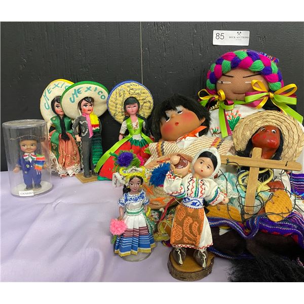 One of a Kind Vintage International Travel Costume Dolls Exhibit  Mexico  Hungary  Ukraine