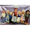 Image 1 : Seven European Miniature Old Antique Multicolor Souvenir Handmade Folk Dolls
