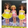 Image 3 : Collection of Crochet Doll Clothes on Vintage Barbie Dolls Small and Large with Kewpie Baby Doll