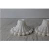Image 3 : Pair of Milk Glass Candleholders