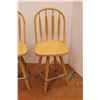 Image 2 : *(2x Bid Price) (2) Wooden Swivel Chairs