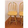 Image 3 : *(2x Bid Price) (2) Wooden Swivel Chairs