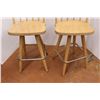 Image 4 : *(2x Bid Price) (2) Wooden Swivel Chairs