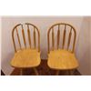 Image 5 : *(2x Bid Price) (2) Wooden Swivel Chairs