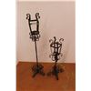 Image 1 : *(2) Decorative Iron Lantern Stands - 31" and 44"