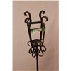 Image 6 : *(2) Decorative Iron Lantern Stands - 31" and 44"
